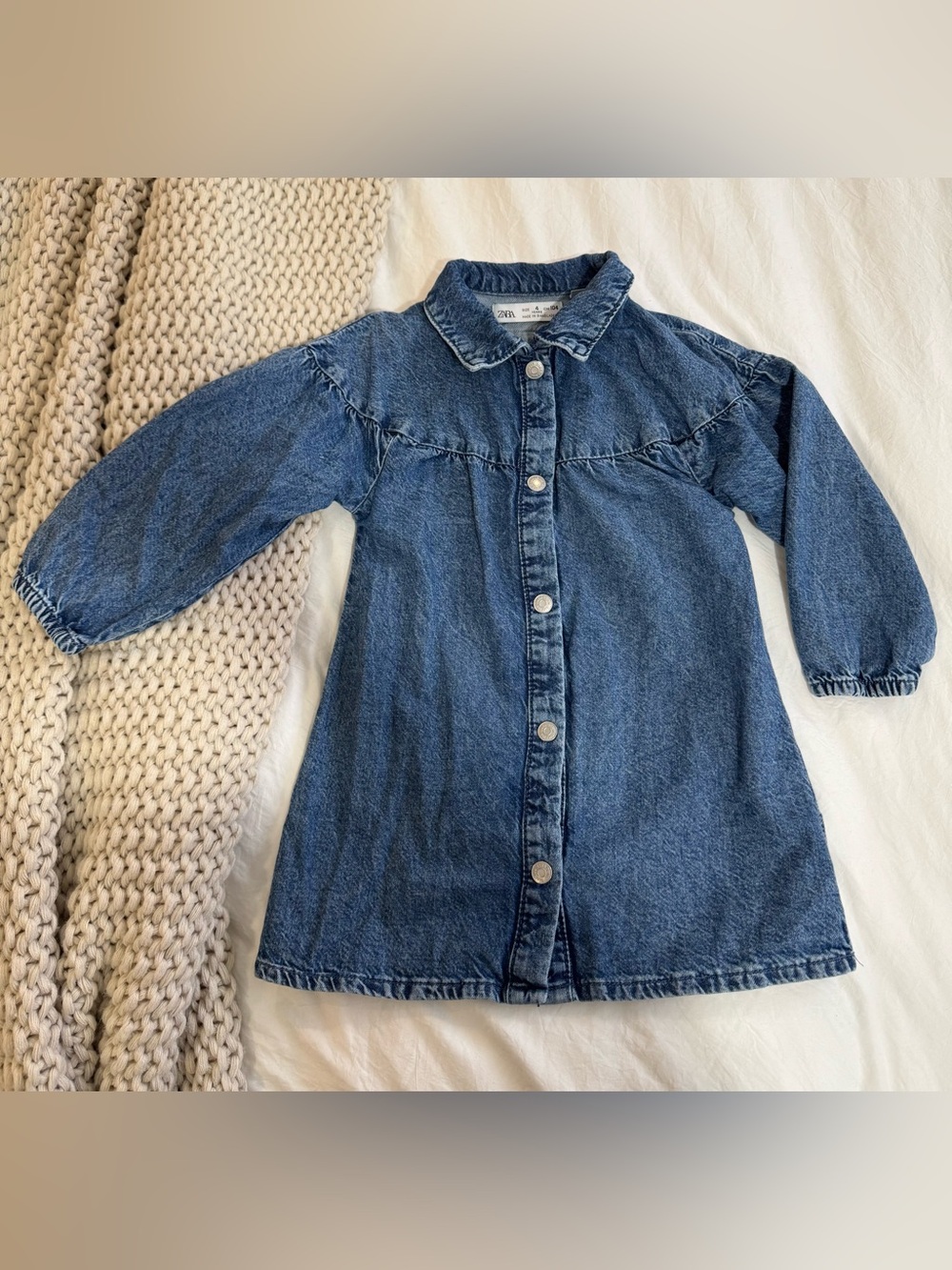 Preloved Zara denim dress size 4